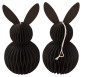 Preview: Hasenhänger, Wabenhase aus Papier, 16 cm, schwarz - 2 Preview: Hasenhänger, Wabenhase aus Papier, 16 cm, schwarz - 2