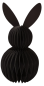 Preview: Hasenhänger, Wabenhase aus Papier, 16 cm, schwarz - 1 Preview: Hasenhänger, Wabenhase aus Papier, 16 cm, schwarz - 1