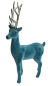 Preview: Hirsch, beflockt eisblau - 29 cm - 5 Preview: Hirsch, beflockt eisblau - 29 cm - 5