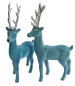 Preview: Hirsch, beflockt eisblau - 29 cm - 4 Preview: Hirsch, beflockt eisblau - 29 cm - 4