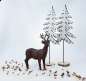 Mobile Preview: Ein großer Hirsch mit braunem Geweih für Ihre elegante Weihnachtsdeko - 2