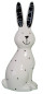 Preview: Osterdekoration - Ein eleganter, weißer Hase mit schwarzen Pünktchen - 1