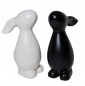 Preview: kleiner Hase für Ihre Osterdeko in Weiß oder Schwarz - 1 Preview: kleiner Hase für Ihre Osterdeko in Weiß oder Schwarz - 1