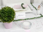 Preview: Tischgirlande - flexible Girlande aus Kunst-Buchs mit Perlen  5