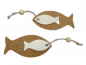 Mobile Preview: Christliche Streudeko. Zwei Fische aus Kork - bei Tischdeko-online 1