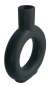 Preview: Schwarze, matte Keramikvase in Ringform, Blumenvase - 2