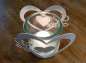 Preview: Windlicht "Love" mit Herzen aus Metall - 1
