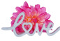 Preview: Hochzeitsdekoration, Aufsteller, Tortenfigur "Love" - 4