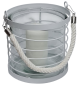Preview: Maritimes Windlicht aus Metall mit Glaseinsatz, 16 cm - 1 Preview: Maritimes Windlicht aus Metall mit Glaseinsatz, 16 cm - 1