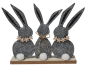 Preview: Hasengruppe aus Filz, grau, 21 cm - 1 Preview: Hasengruppe aus Filz, grau, 21 cm - 1