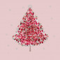 Preview: Weihnachtsservietten "Christmas Tree in Rosé" - 1