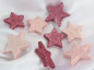 Preview: Weihnachtsdeko - 8 Glitzersterne in Hellrosa oder Dunkelrosa, Streudeko -  B 1