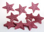 Preview: Weihnachtsdeko - 8 Glitzersterne in Hellrosa oder Dunkelrosa, Streudeko - B2