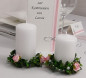 Preview: Kerzenring aus Rosenblättern mit Rosen und Perlen