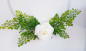 Preview: Blumenring, Blumenhänger mit einer Rose und Farnen - 2 Preview: Blumenring, Blumenhänger mit einer Rose und Farnen - 2
