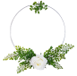 Preview: Blumenring, Blumenhänger mit einer Rose und Farnen - 1 Preview: Blumenring, Blumenhänger mit einer Rose und Farnen - 1