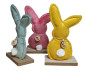 Preview: weicher Osterhase aus Samt in 3 Farben, Hase als Osterdeko.- 2