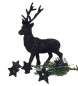 Preview: Weihnachtsdeko - Girlande mit Glitzer-Sternen in der Farbe Schwarz - 2