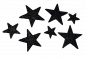 Preview: Weihnachtsdeko - 24 schwarze Glitzersterne zum Streuen in 3 Größen- 1