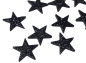 Preview: 16 schwarze Glitzer-Streusterne Ø 3 cm