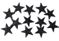 Preview: Weihnachtsdeko - 24 schwarze Glitzersterne zum Streuen in 3 Größen- 1