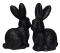 Preview: Blickfang für Ihre Osterdeko - ein Glitzerhase in der Farbe Schwarz - 3 Preview: Blickfang für Ihre Osterdeko - ein Glitzerhase in der Farbe Schwarz - 3