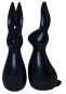 Preview: Keramik Hase "Findus", 29 cm - Blickfang für Ihre Osterdeko in Schwarz - 1
