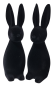 Preview: Osterdeko - ein Hase in der Farbe Schwarz oder Grau, 30 cm groß - 3