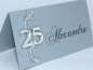 Preview: Silberhochzeit - Tischkarte 25 mit Dekoband 2 Preview: Silberhochzeit - Tischkarte 25 mit Dekoband 2