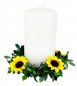 Preview: Tischdekoration - Kerzenring mit Sonnenblumen bei Tischdeko-online.de 2
