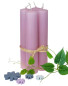 Preview: Stabkerze 200/40 mm in Rosa. Kerzendeko.- 1