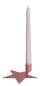 Preview: Kerzenhalter aus Metall in Sternenform, rosa - 2