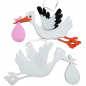 Preview: Hänger "großer Storch" 42 cm, Junge - 3 Preview: Hänger "großer Storch" 42 cm, Junge - 3