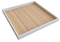Preview: Quadratisches Tablett aus Holz – Weiß & Natur - 5 Preview: Quadratisches Tablett aus Holz – Weiß & Natur - 5