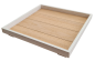 Preview: Quadratisches Tablett aus Holz – Weiß & Natur - 1 Preview: Quadratisches Tablett aus Holz – Weiß & Natur - 1