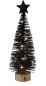 Preview: Weihnachtsbaum in Schwarz mit warmweißen Lämpchen, moderne Tischdekoration