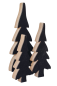 Preview: Deko-Set - 2 schwarze Samt-Tannen - 1