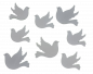 Mobile Preview: Streudeko - 12 weiße Tauben zum Streuen aus Holz - 1
