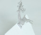Preview: Tischkarte silberner Hirsch