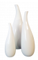 Preview: 3 Porzellanvasen "Curved" - Keramik-Vase