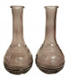 Mobile Preview: Bauchige Vase mit Ornamenten 17 cm, rauchschwarz - 1