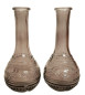 Preview: Bauchige Vase mit Ornamenten 17 cm, rauchschwarz - 1