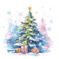 Preview: Servietten "Watercolour Christmas Tree" - 1