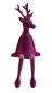 Preview: Kantenhocker Hirsch, 33 cm Farbe: Beere