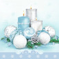 Preview: Weihnachtsservietten "Xmas Blue and Silver" eine Weihnachtskomposition - 1