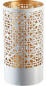Preview: Metallwindlicht Weiß/Gold, 20 cm hoch