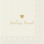 Preview: Servietten "welcome friends", gestreift - 1