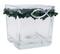 Preview: Glaswindlicht eckig mit Buchs und einem Fisch - 1