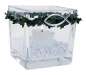 Preview: Glaswindlicht eckig mit Buchs und einem Fisch - 3