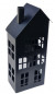 Preview: Metall Haus/Windlicht, schwarz 25 cm - 1